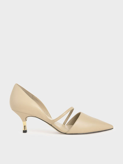 Asymmetric Strap D'Orsay Pumps