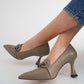 Chain-Embellished Loafer Pumps