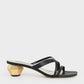 Cross Strap Heeled Mules