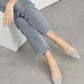 D'Orsay Glitter Kitten Heel Pumps
