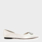 Embellished Satin Ballerina Flats
