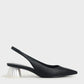 Geometric Heel Slingback Pumps