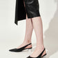 Geometric Heel Slingback Pumps