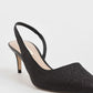 Glitter Half D'Orsay Slingback Pumps