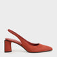 Half Moon Slingback Court Shoes