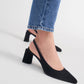 Half Moon Slingback Court Shoes