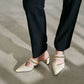 Leather Chain-Link Mules