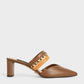 Leather Chain-Link Mules