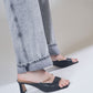 Leather Chain Link Mules