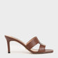 Leather Cut-Out Stiletto Mules