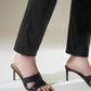 Leather Cut-Out Stiletto Mules