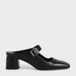 Mary Jane Block Heel Mules