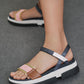 Mesh & Grosgrain Flatform Sandals