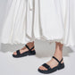 Mesh & Grosgrain Flatform Sandals