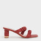 Ruched Strap Mules