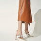 Satin Embellished-Buckle Pumps