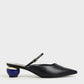 Sculptural Heel Pointed Toe Mules