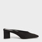 Textured Square Toe Mules