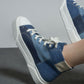 Woven Fabric High Top Sneakers