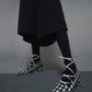 Woven Gingham Ankle Tie Pumps